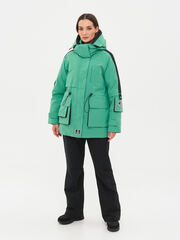 Женская горнолыжная куртка BATEBEILE зелёного цвета