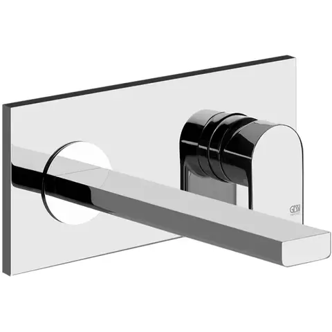 Gessi 44895#031 Gessi Emporio Via manzoni Bнешняя часть для настенного смесителя с длинным изливом, без донного клапана, цвет: Chrome