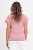 Футболка для беременных и кормящих 10757 розовая пудра