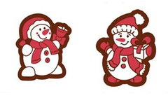 Украшение шоколадное "Снеговики" 4 шт