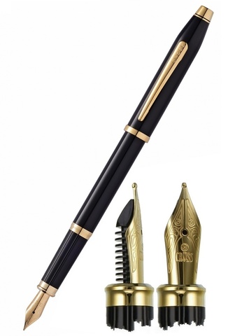 Ручка перьевая Cross Century II, Black GT, F (419-1FF)