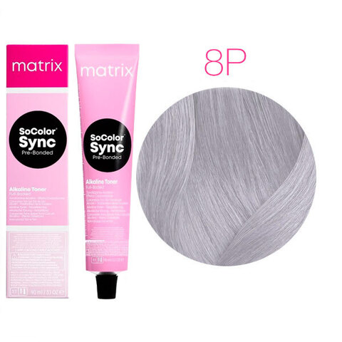 Matrix SoColor Sync Pre-Bonded 8P светлый блондин жемчужный, тонирующая краска для волос без аммиака с бондером