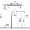 VitrA 5241B003-6500 *Раковина Form300:5241+смесит.A40962EXP