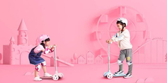 Детский кикборд Rice Rabbit Scooter Pink (Розовый)