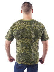 Купить камуфляжную футболку - Магазин тельняшек.ру 8-800-700-93-18 Футболка камуфляж цифра зеленая в Магазине тельняшек