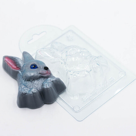 Кролик форма для мыла и шоколада пластиковая