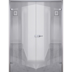 Купить Двустворчатая стеклянная дверь Лайт стекло бесцветное прозрачное