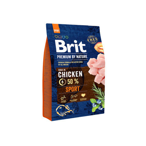 сухой корм Brit Premium by Nature Sport для собак всех пород с высокими затратами энергии