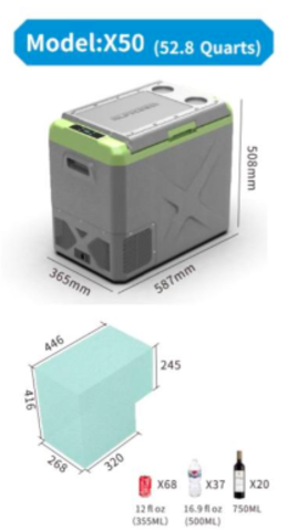 Компрессорный автохолодильник Alpicool X50 (50 л.) 12-24-220В