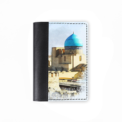 Обложка на паспорт комбинированная "Ичан-Кала", черная