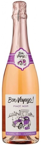 Вино игристое безалкогольное розовое Бон Вояж Пино Нуар 0,75л