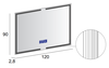 Cezares 45064 Зеркало с LED подстветкой, К6500, сенсорным выключателем Touch System, системой антизапотевания, с радио и датчиком температуры, 120x90