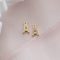 Подвески буквы A, B, C, D, E, F, позолота, 8 мм, 1 шт, П727, П728, П729, П730, П731, П732