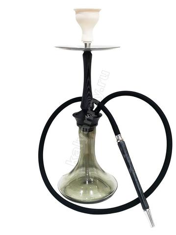 Кальян Union Hookah Sleek Black Silver с колбой Craft Темно-серая - 60 см