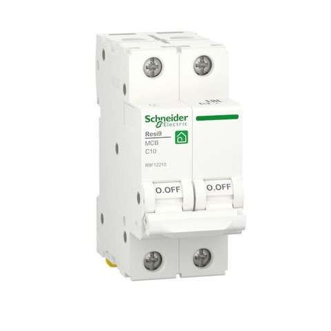 Автоматический выключатель 2P - 10 A тип C 2 модуля 400 В~. Schneider Electric Resi9. R9F12210