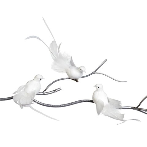 Голуби 3шт 18см Goodwill белые