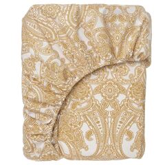 Простыня на резинке IKEA JATTEVALLMO (ЙЭТТЕВАЛЛМО), Желтый с рисунком, 90х200 см