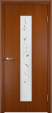Дверь Верда С-21, стекло Сатинато (Амелия), цвет макоре, остекленная