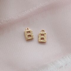 Подвески буквы A, B, C, D, E, F, позолота, 8 мм, 1 шт, П727, П728, П729, П730, П731, П732