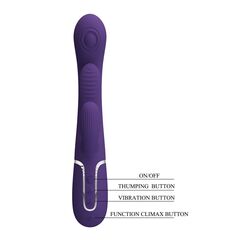 Фиолетовый мультифункциональный вибратор Shania - 22,2 см. - 