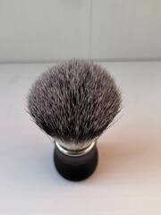 Помазок для бритья металл черный ручка синтетика 003