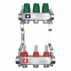 Коллектор из нержавеющей стали Arrowhead в сборе с расходомерами, 3 выхода