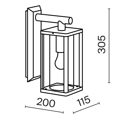 Уличный настенный светильник Maytoni Cell O452WL-01GF1