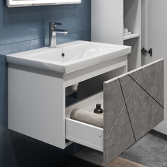 Тумба под раковину Geometry 600-0-1 (Como) навесная бетон