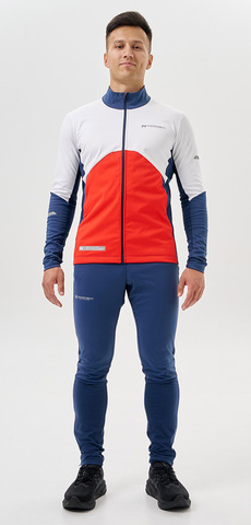 Элитный лыжный костюм Nordski Pro 2.0 White/Red/Blue мужской