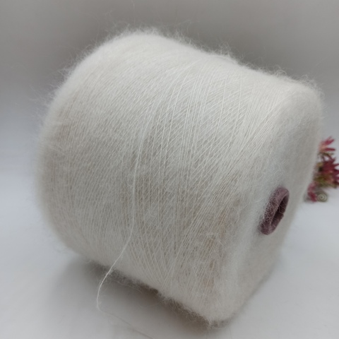 Мохер на шёлке арт Super Kid seta от Pura Lana Italia 950м/100гр Молочный 3001