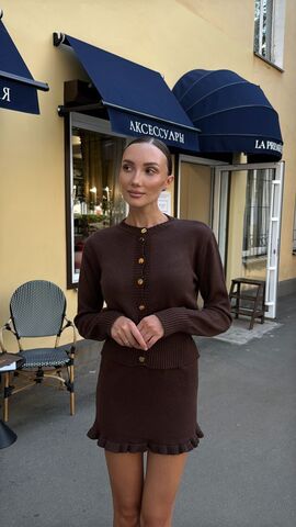 Комплект из кардигана и юбки мини MALETTA