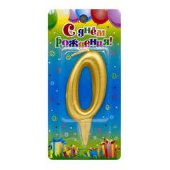 Свеча-цифра тортовая Золото 