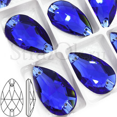 Купить пришивные стразы Drop, Sapphire - Сапфир, сапфировый, синий.