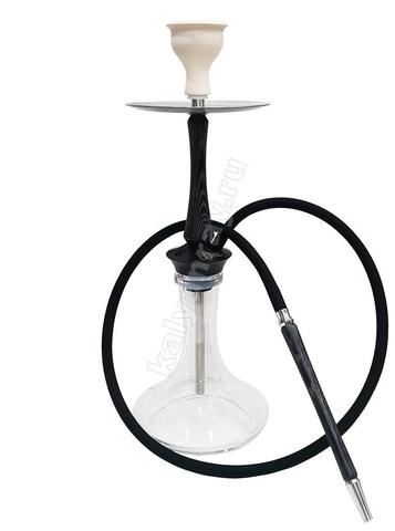 Кальян Union Hookah Sleek Black Silver с колбой Craft Прозрачный - 60 см