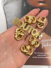 Пуговицы в форме осьминога Скиап., матовое золото