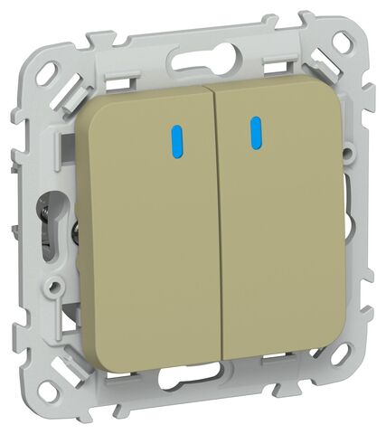 FLITE Выключ. 2-кл. с инд. 10А ВС12-1-1-ФлО ол. IEK