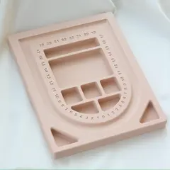Планшет для сборки колье, 20*25*2 мм, ячейка 16 см, тёплый беж, ФТ027