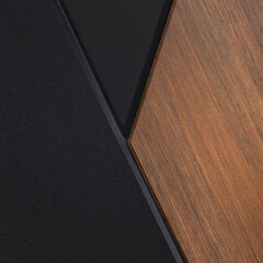 Входная металлическая дверь АСД Плата шагрень черная + дуб старый с большой зеркальной вставкой (адаптивная замковая часть)