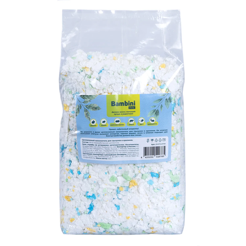 Целлюлозный наполнитель Bambini Pets для грызунов и кроликов 450 г/6 л