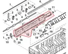 Держатель ролика узла выхода Sharp Delivery roller holder LHLDZ0058QSZZ