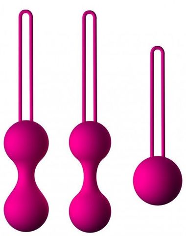 Набор из 3 вагинальных шариков Кегеля розового цвета - Джага-Джага Классика секса 402-01 BX DD