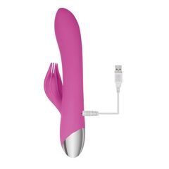 Розовый вибратор-кролик Eve s Clit Tickling Rabbit - 20,4 см. - 