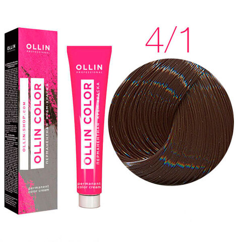 OLLIN Color 4/1 (Шатен пепельный) - Перманентная крем-краска для волос