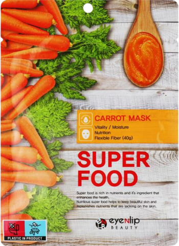 Eyenlip Маска на тканевой основе с экстрактом моркови Super Food Mask # Carrot