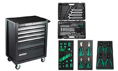 Тележка инструментальная RUNTEC 6 полочная с комплектом инструмента 184 предмета