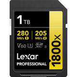 Карта памяти Lexar Professional 1800x Gold SDXC 1TB UHS-II U3 V60, R/W 280/205 МБ/с