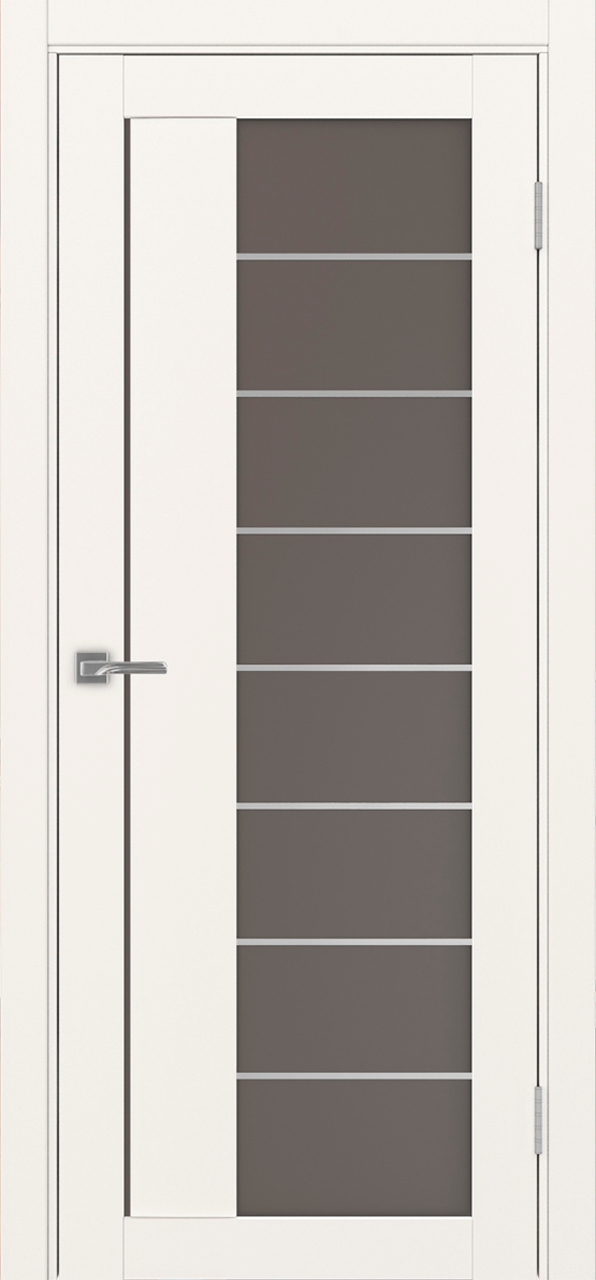 Дверь межкомнатная Оптима Порте Турин 524.22 АСС молдинг SC, цвет бежевый, экошпон, стекло бронза