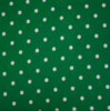 Ткань плательная Кашибо белый горох на зелёном, d 0,8 см