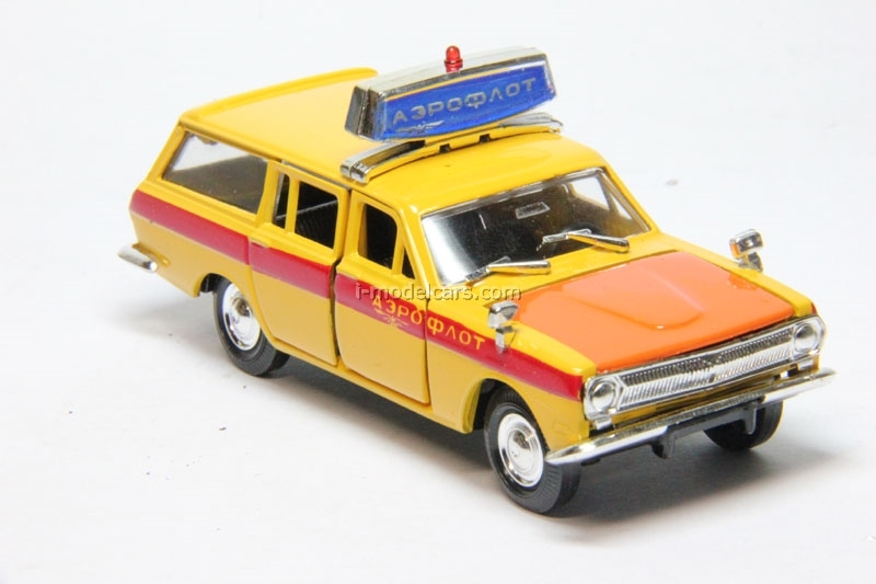 MODEL CARS GAZ-2402 Volga Aeroflot Escort orange Agat Mossar