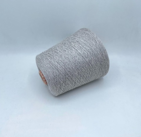 Бобинная пряжа (пр.Италия),1500м/100гр, 80%шерсть, 20%полиамид, цвет- Серый меланж, арт.31586